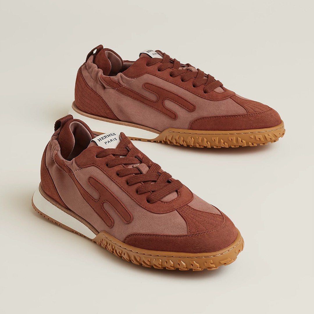 Hermes Jet Sneaker Rose Antique Rouge Sépia H242153Z RA350