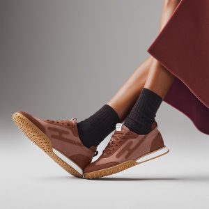 Hermes Jet Sneaker Rose Antique Rouge Sépia H242153Z RA350 - Image 17