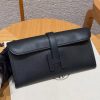 Hermes Jige Elan 29 Clutch Handmade In Epsom Calfskin Leather 89 Noir