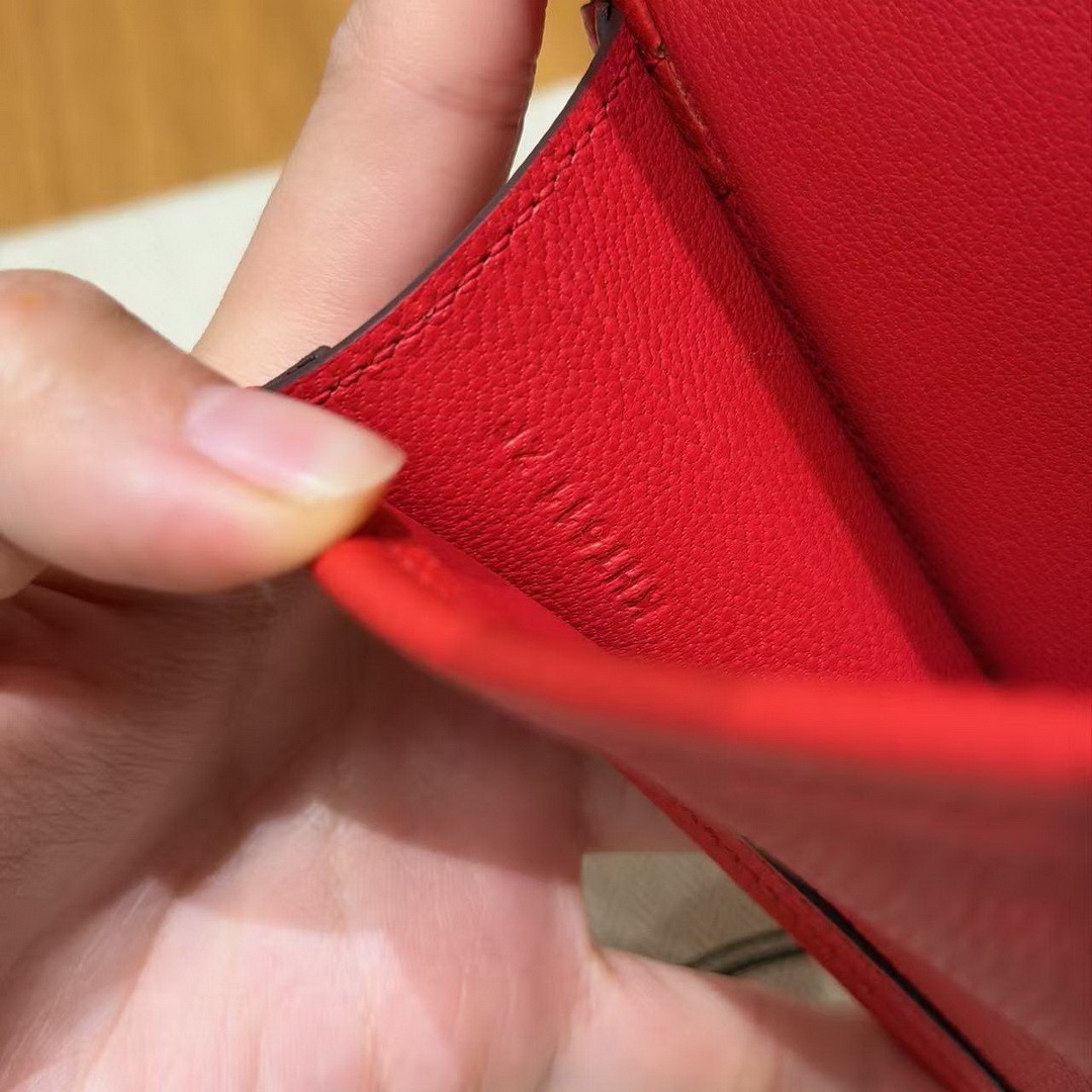 Hermes Jige Elan 29 Clutch Handmade In Epsom Calfskin Leather S3 Rouge Cpeur - Image 13