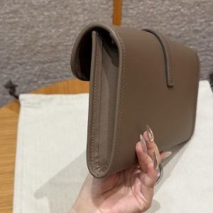 Hermes Jige Elan 29 Clutch Handmade In Swift Calfskin Leather 18 Etoupe - Image 14