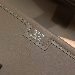 Hermes Jige Elan 29 Clutch Handmade In Swift Calfskin Leather 18 Etoupe - Image 10