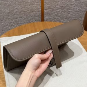 Hermes Jige Elan 29 Clutch Handmade In Swift Calfskin Leather 18 Etoupe - Image 7
