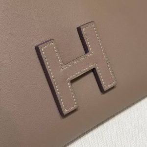 Hermes Jige Elan 29 Clutch Handmade In Swift Calfskin Leather 18 Etoupe - Image 3