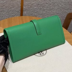 Hermes Jige Elan 29 Clutch Handmade In Swift Calfskin Leather 1K Bambou - Image 17