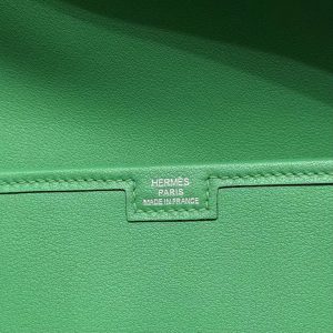 Hermes Jige Elan 29 Clutch Handmade In Swift Calfskin Leather 1K Bambou - Image 12