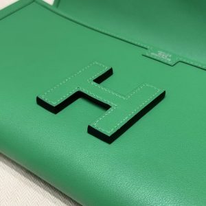 Hermes Jige Elan 29 Clutch Handmade In Swift Calfskin Leather 1K Bambou - Image 6