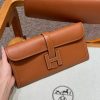 Hermes Jige Elan 29 Clutch Handmade In Swift Calfskin Leather ck37 Gold
