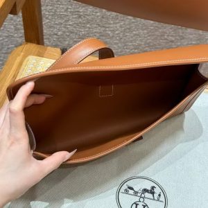 Hermes Jige Elan 29 Clutch Handmade In Swift Calfskin Leather ck37 Gold - Image 8