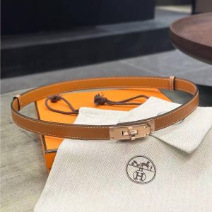 Hermes Kelly 18 Belt Epsom Calfskin Kelly Buckle Permabrass Rose Gold Gold H069853CD37 - Image 21