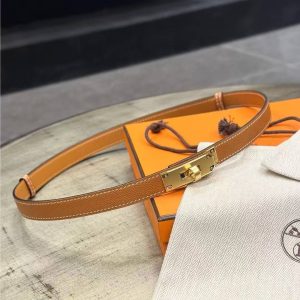 Hermes Kelly 18 Belt Epsom Calfskin Kelly Buckle Permabrass Rose Gold Gold H069853CD37 - Image 12