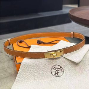 Hermes Kelly 18 Belt Epsom Calfskin Kelly Buckle Permabrass Rose Gold Gold H069853CD37 - Image 11