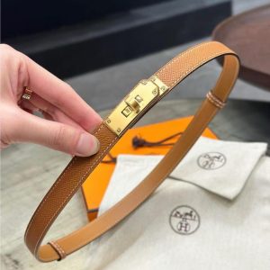 Hermes Kelly 18 Belt Epsom Calfskin Kelly Buckle Permabrass Rose Gold Gold H069853CD37 - Image 10