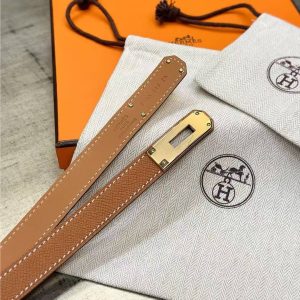 Hermes Kelly 18 Belt Epsom Calfskin Kelly Buckle Permabrass Rose Gold Gold H069853CD37 - Image 9