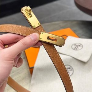 Hermes Kelly 18 Belt Epsom Calfskin Kelly Buckle Permabrass Rose Gold Gold H069853CD37 - Image 8