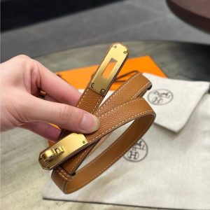 Hermes Kelly 18 Belt Epsom Calfskin Kelly Buckle Permabrass Rose Gold Gold H069853CD37 - Image 7