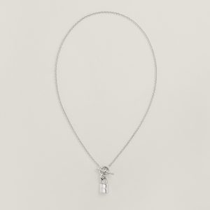 Hermes Kelly Cadenas Pendant Necklace in Sterling Silver H121331B 00
