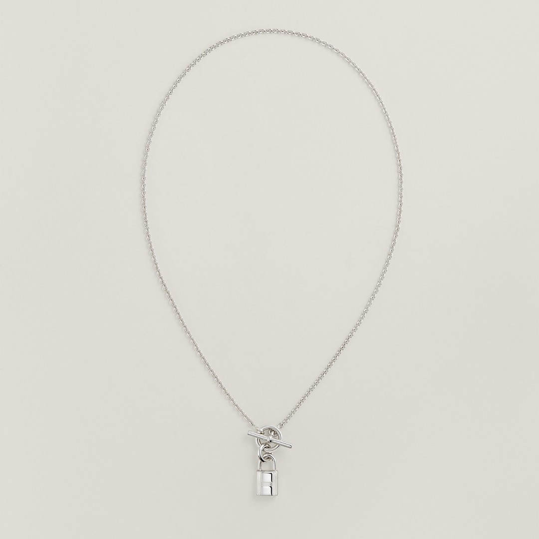 Hermes Kelly Cadenas Pendant Necklace in Sterling Silver H121331B 00