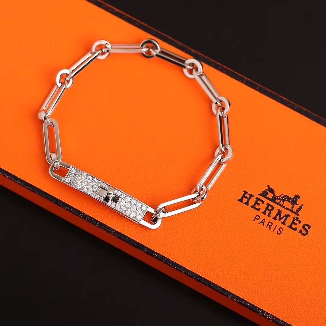 Hermes Kelly Chaine Bracelet Rose Gold H221411B 00160 - Image 5