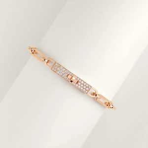 Hermes Kelly Chaine Bracelet Rose Gold H221411B 00160