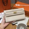 Hermes Kelly Classique To Go Wallet Handmade In Epsom Calfskin Leather Gold Hardware i2 Nata