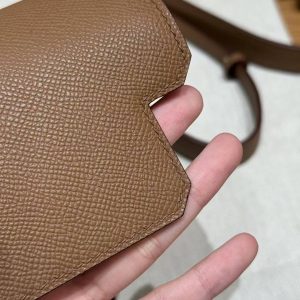 Hermes Kelly Depeches 25 Pouch Handmade In Epsom Calfskin Leather Silver Hardware 3G Alezan - Image 13