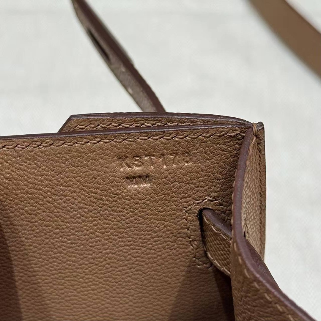 Hermes Kelly Depeches 25 Pouch Handmade In Epsom Calfskin Leather Silver Hardware 3G Alezan - Image 6