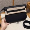 Hermes Kelly Depeches 25 Pouch Handmade In Togo Calfskin Leather Black Hardware 89 Noir
