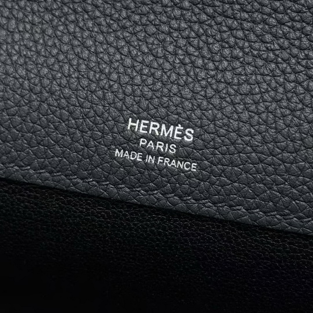 Hermes Kelly Depeches 25 Pouch Handmade In Togo Calfskin Leather Black Hardware 89 Noir - Image 15