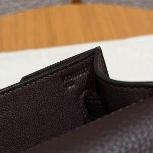 Hermes Kelly Depeches 25 Pouch Handmade In Togo Calfskin Leather Silver Hardware 46 Ebene - Image 14
