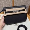 Hermes Kelly Depeches 25 Pouch Handmade In Togo Calfskin Leather Silver Hardware 89 Noir