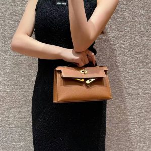 Hermes Kelly Pochette Handmade In Epsom Calfskin Leather Gold Hardware 37 Gold - Image 5
