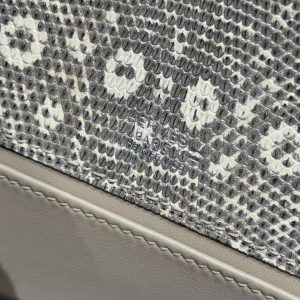 Hermes Kelly Pochette Handmade In Lizard Leather from South Africa Silver Hardware 1B Ombre - Image 17