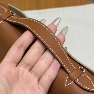 Hermes Kelly Pochette Handmade In Swift Calfskin Leather Gold Hardware 37 Gold - Image 3