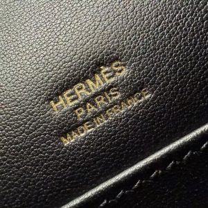 Hermes Kelly Pochette Handmade In Swift Calfskin Leather Gold Hardware 89 Noir - Image 14