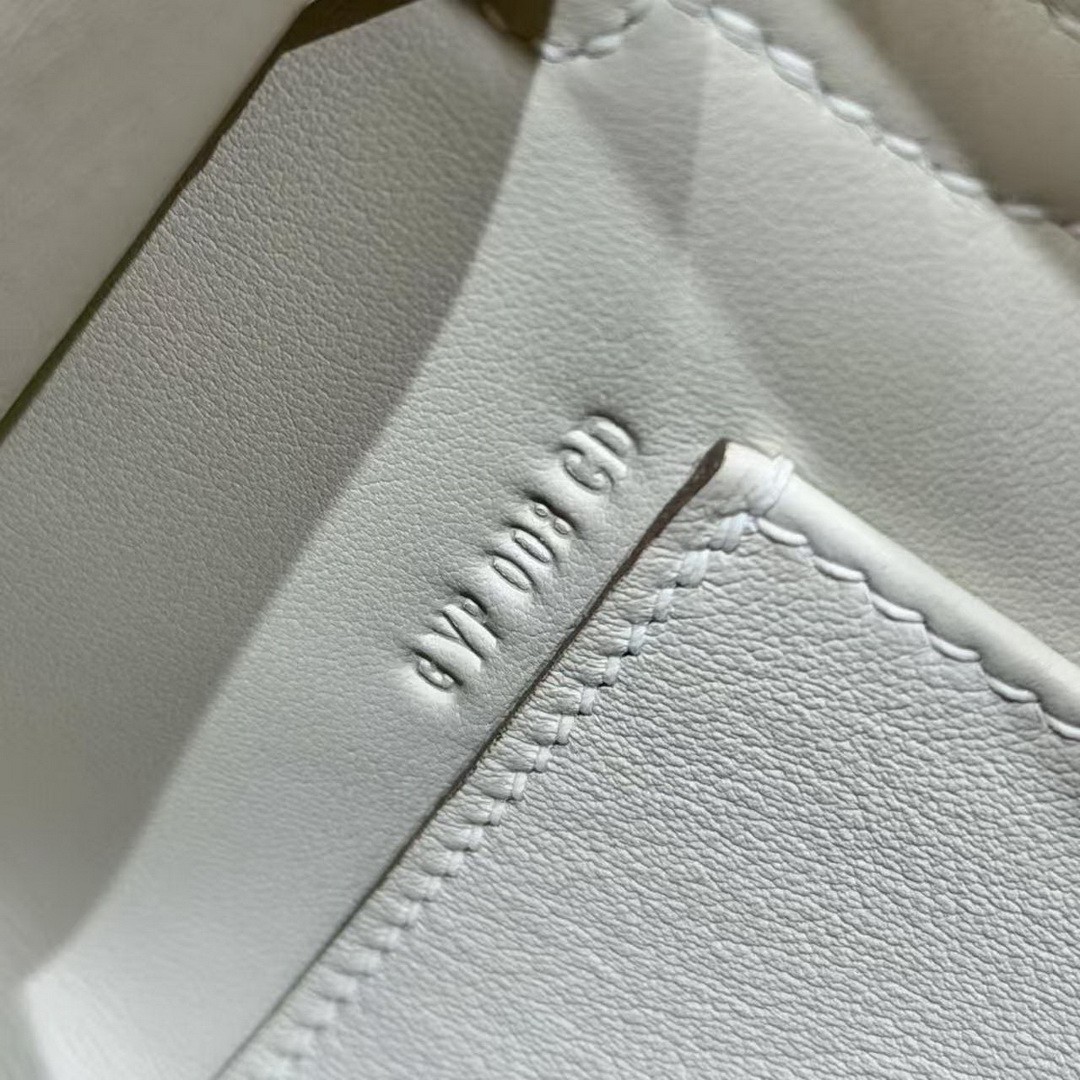 Hermes Kelly Pochette Handmade In Swift Calfskin Leather Silver Hardware 10 Craie - Image 14