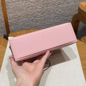 Hermes Kelly Pochette Handmade In Swift Calfskin Leather Silver Hardware 3Q Rose Sakura - Image 17
