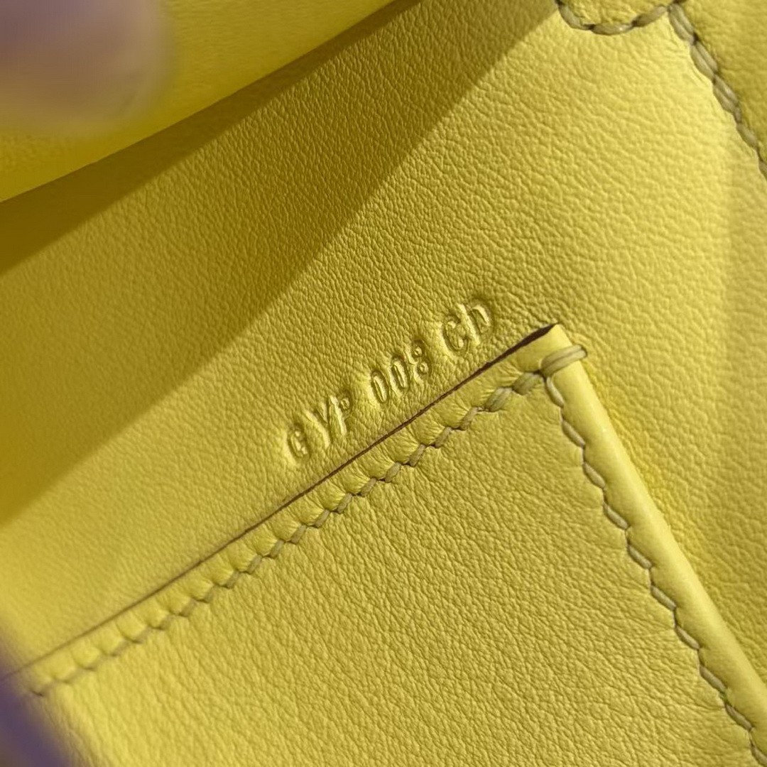 Hermes Kelly Pochette Handmade In Swift Calfskin Leather Silver Hardware 9R Lime - Image 11