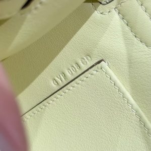 Hermes Kelly Pochette Handmade In Swift Calfskin Leather Silver Hardware i8 Jaune Milton - Image 13