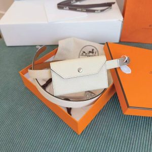 Hermes Kelly Pocket 18 Belt Epsom Calfskin Kelly Buckle Permabrass Yellow Gold Craie H081120CC10 - Image 6