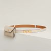 Hermes Kelly Pocket 18 Belt Epsom Calfskin Kelly Buckle Permabrass Yellow Gold Craie H081120CC10