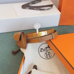 Hermes Kelly Pocket 18 Belt Epsom Calfskin Kelly Buckle Permabrass Yellow Gold Gold H081120CC37 - Image 10