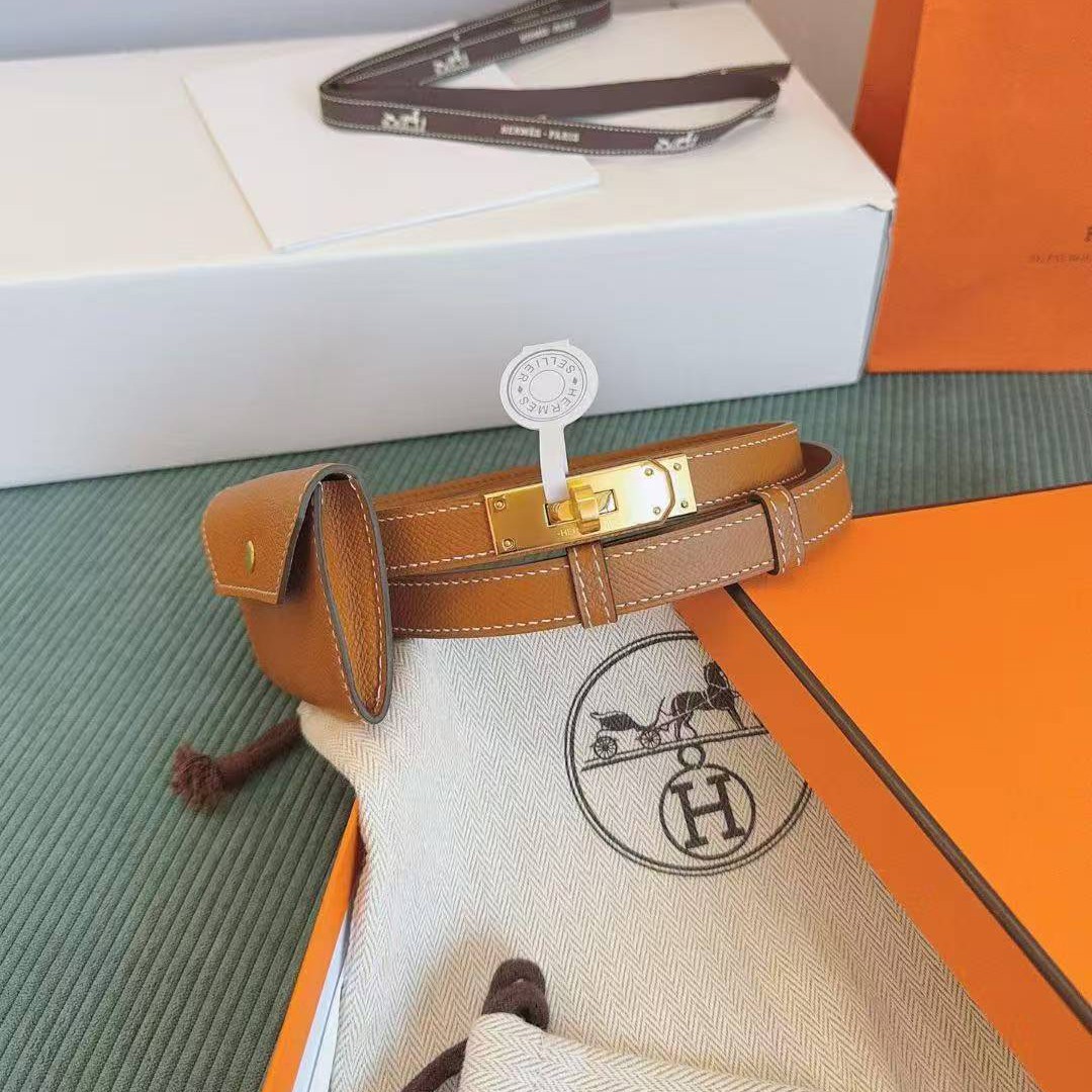 Hermes Kelly Pocket 18 Belt Epsom Calfskin Kelly Buckle Permabrass Yellow Gold Gold H081120CC37 - Image 10