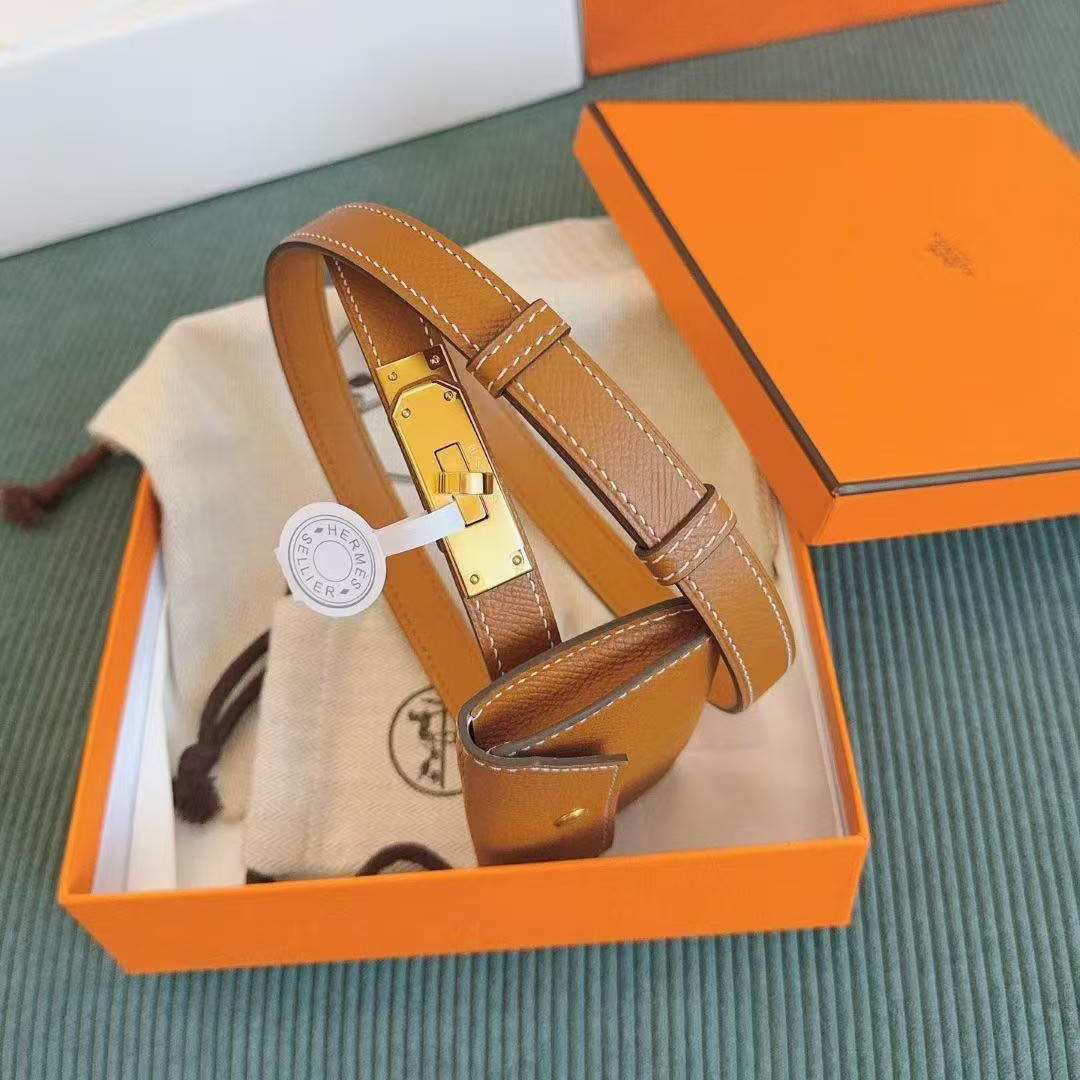 Hermes Kelly Pocket 18 Belt Epsom Calfskin Kelly Buckle Permabrass Yellow Gold Gold H081120CC37 - Image 9