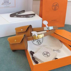 Hermes Kelly Pocket 18 Belt Epsom Calfskin Kelly Buckle Permabrass Yellow Gold Gold H081120CC37 - Image 4