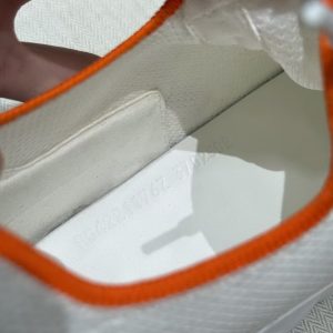 Hermes Lift Slip-on Sneaker Women Knit and Calfskin Blanc H252003Z 92365 - Image 4