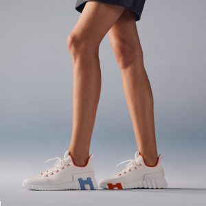 Hermes Lift Slip-on Sneaker Women Knit and Calfskin Blanc H252003Z 92365 - Image 16