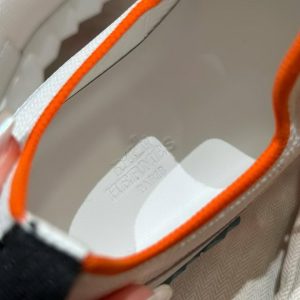 Hermes Lift Slip-on Sneaker Women Knit and Calfskin Multicolore Blanc H252003Z 91350 - Image 8