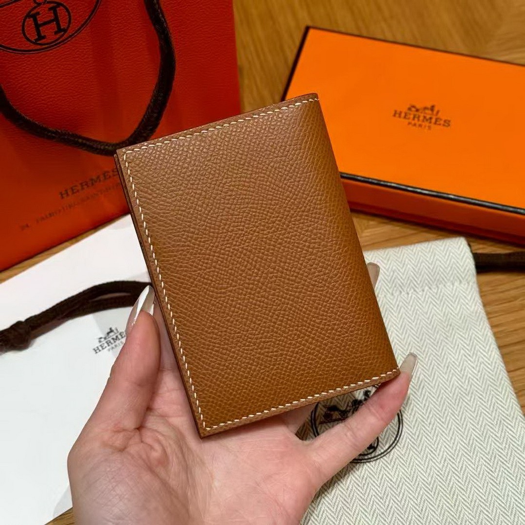 Hermes MC² Euclide Card Holder Handmade In Epsom Calfskin Leather 37 Gold - Image 2
