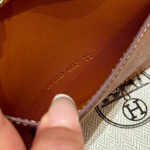 Hermes MC² Euclide Card Holder Handmade In Epsom Calfskin Leather 37 Gold - Image 3